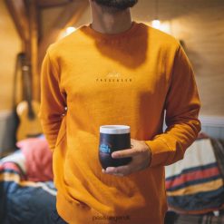 Passenger Clothing J0V68D134 New Forest Recycled Sweatshirt Sunrise Orange Men Orange
