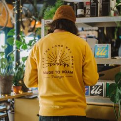 Passenger Clothing J0V68D136 Austin Recycled Sweatshirt Ochre Yellow Men Yellow