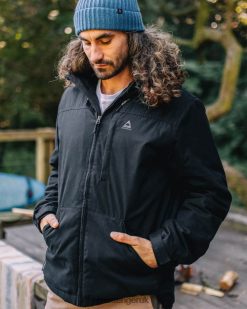 Passenger Clothing J0V68D159 Discover Recycled Sherpa Lined Jacket Black Men Black