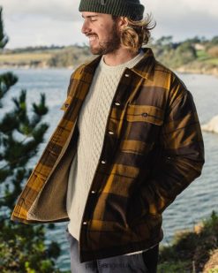 Passenger Clothing J0V68D164 Freestyle Sherpa Lined Overshirt Tapenade Men Tapenade