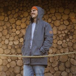 Passenger Clothing J0V68D184 Trip Recycled Lightweight Anorak Turbulence Grey Men Grey