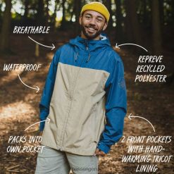 Passenger Clothing J0V68D191 Norcal Recycled Waterproof Jacket Chinchilla Brown Men Brown