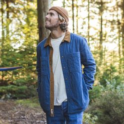 Passenger Clothing J0V68D193 Fern Quilted Overshirt Ensign Blue Men Blue