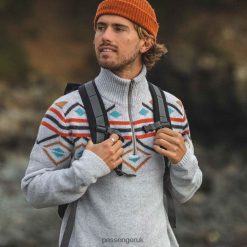 Passenger Clothing J0V68D203 Ember Knitted Jumper Birch Men Birch