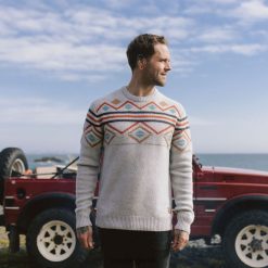 Passenger Clothing J0V68D204 Fireside Knitted Jumper Birch Men Birch
