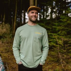 Passenger Clothing J0V68D217 Social Club Recycled Cotton Ls T-Shirt Dark Ivy Men Ivy