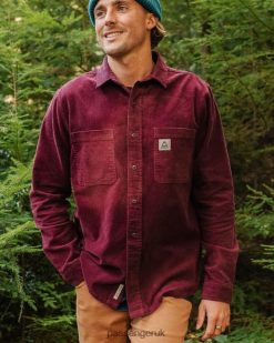 Passenger Clothing J0V68D247 Backcountry Cord Shirt Wine Men Wine