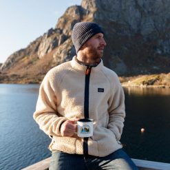 Passenger Clothing J0V68D32 Tripper Full Zip Recycled Sherpa Fleece Oatmeal Men Oatmeal