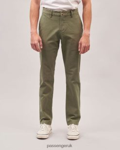 Passenger Clothing J0V68D339 365 Organic Cotton Trouser Dusty Olive Men Olive