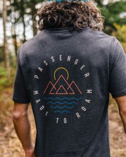 Passenger Clothing J0V68D353 Escapism Recycled Cotton T-Shirt Charcoal Marl Men Charcoal