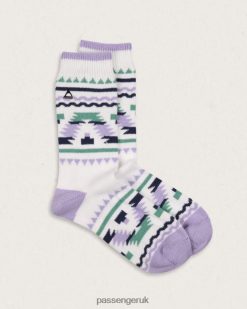 Passenger Clothing J0V68D501 Hytte Organic Midweight Socks White Unisex White