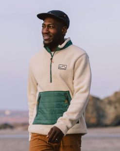 Passenger Clothing J0V68D55 Oceanside Recycled Polar-Lined Sherpa Fleece Birch Men Birch