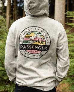 Passenger Clothing J0V68D81 Odyssey Recycled Cotton Hoodie Grey Marl Men Grey