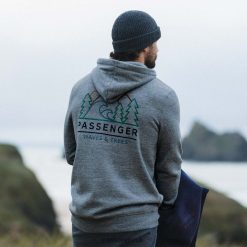 Passenger Clothing J0V68D95 Gifford Recycled Hoodie Grey Marl Men Grey