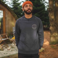 Passenger Clothing J0V68D98 Border Recycled Sweatshirt Faded Black Men Black