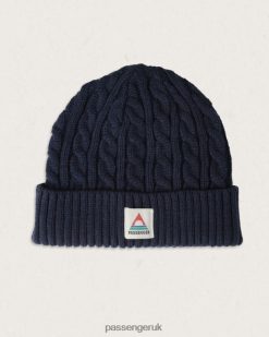 Passenger Headwear J0V68D386 Fireside Recycled Cable Knit Beanie Rich Navy Men Navy