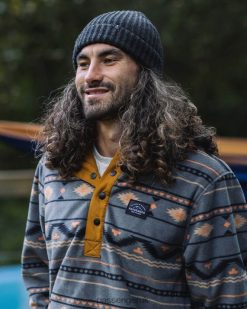 Passenger Headwear J0V68D400 Fisherman Recycled Beanie Charcoal Men Charcoal