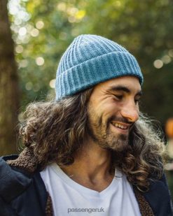 Passenger Headwear J0V68D405 Fisherman Recycled Beanie Blue Steel Men Blue