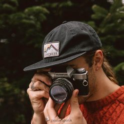 Passenger Headwear J0V68D472 Fluke Recycled Cotton 5 Panel Cap Faded Black Men Black