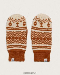 Passenger WoAccessories J0V68D1124 Powder Fleece Lined Recycled Acrylic Mittens Glazed Ginger Women Glazed