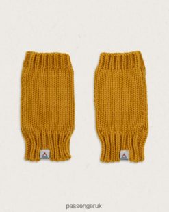 Passenger WoAccessories J0V68D1125 Flurry Recycled Fleece Lined Fingerless Mittens Dandelion Yellow Women Yellow