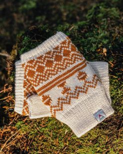 Passenger WoAccessories J0V68D1126 Flurry Recycled Fleece Lined Fingerless Mittens Glazed Ginger Women Glazed