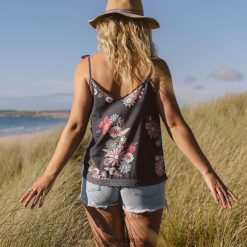 Passenger WoClothing J0V68D1004 Cascade Cami Black Flower Burst Women Black