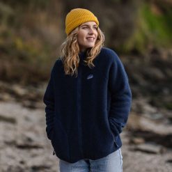 Passenger WoClothing J0V68D679 Fairbanks Full Zip Recycled Sherpa Fleece Navy Women Navy