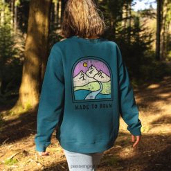 Passenger WoClothing J0V68D709 Friday Collective Recycled Cotton Oversized Sweatshirt Blue Coral Women Blue