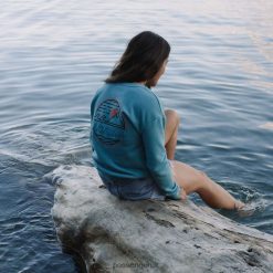 Passenger WoClothing J0V68D749 Footloose Recycled Sweatshirt Ocean Blue Women Blue