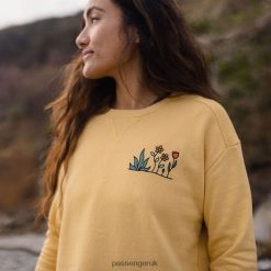 Passenger WoClothing J0V68D751 Bloom Hemp Sweatshirt Ochre Yellow Women Yellow