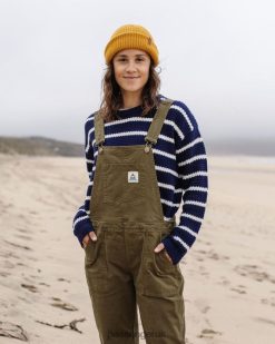 Passenger WoClothing J0V68D815 Lakewood Organic Cotton Knitted Jumper Navy Stripe Women Navy