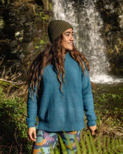 Passenger WoClothing J0V68D818 Cove Recycled Knit Jumper Dark Denim Women Denim