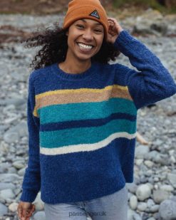 Passenger WoClothing J0V68D822 Riverglen Knitted Jumper Dark Denim Women Denim