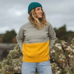 Passenger WoClothing J0V68D842 Nelson Knitted Jumper Golden Yellow Women Yellow
