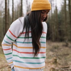 Passenger WoClothing J0V68D843 Lakewood Knitted Jumper White Stripe Women White