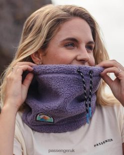Passenger WoHeadwear J0V68D1032 Mulled Recycled Sherpa Fleece Snood Dusty Lilac Women Lilac