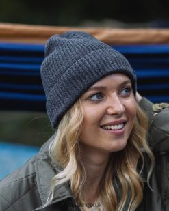 Passenger WoHeadwear J0V68D1041 Compass Recycled Beanie Charcoal Women Charcoal