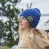 Passenger WoHeadwear J0V68D1109 Katira Rib Knit Beanie Blue Coral Women Blue